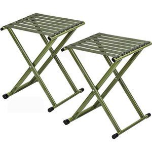 Folding Stool, 2-Pack Portable Camping Stool 17.8inch Height Lightweight